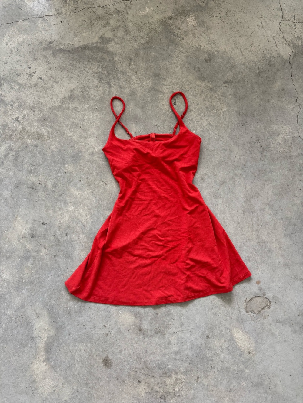 SKIMS Red Spaghetti Strap Mini Dress